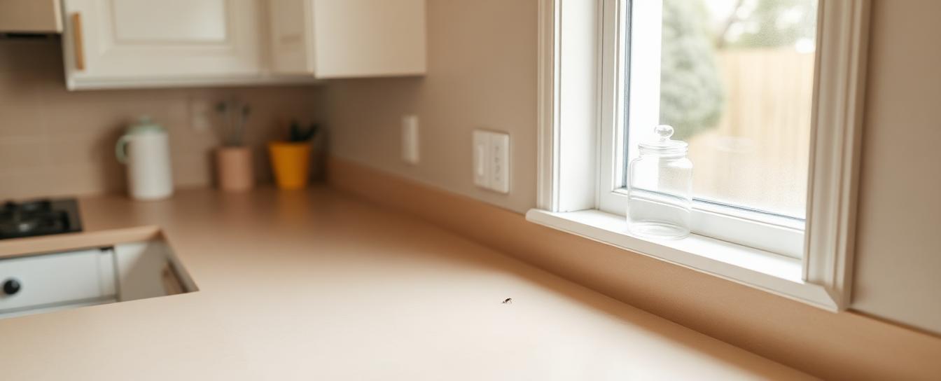 Clean kitchen after successful professional ant pest control treatment